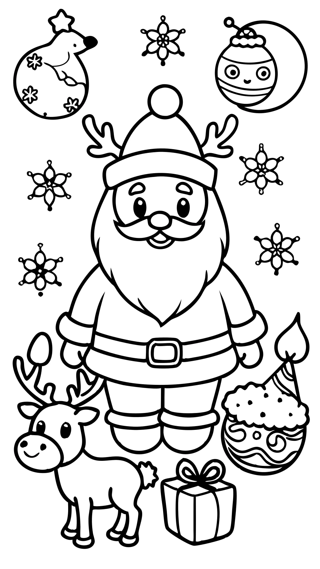 Páginas para colorear Santa Claus